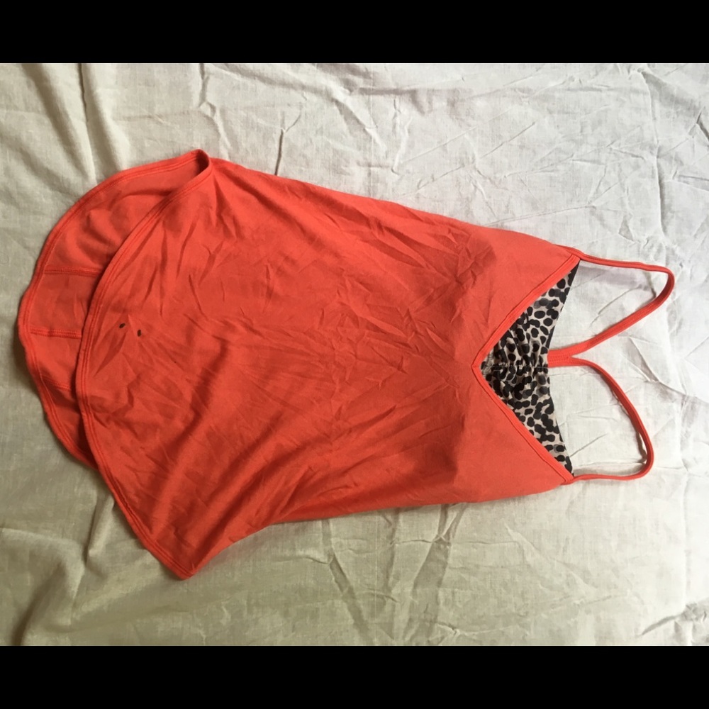 Bright Orange/Red Lululemon Running Tank